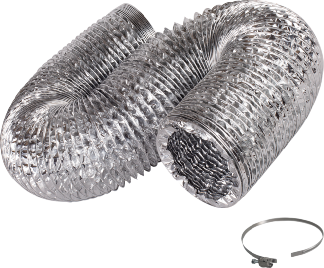 덕트몰 알류미늄 은박 주름관 자바라 덕트호스+호스밴드 5cm 6.5cm 7.5cm 8cm 8.5cm 10cm 12.5cm 15cm 20cm 25cm 30cm 알루미늄 닥트자재, 0.5m, 1개