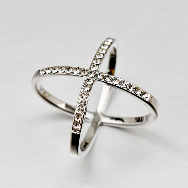 큐빅 십자 여성 스카프링 스카프 버클 샹달 고리 홀더 클립 고리링 장식