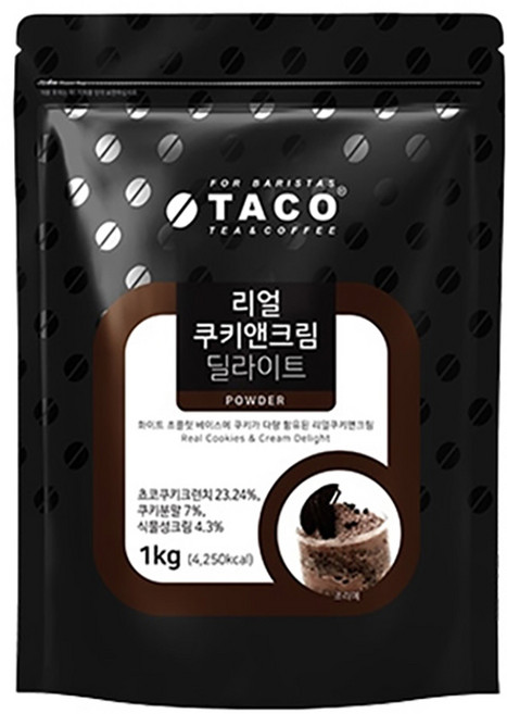 타코 리얼 쿠키앤크림 딜라이트 파우더 1kg, 1개입, 12개