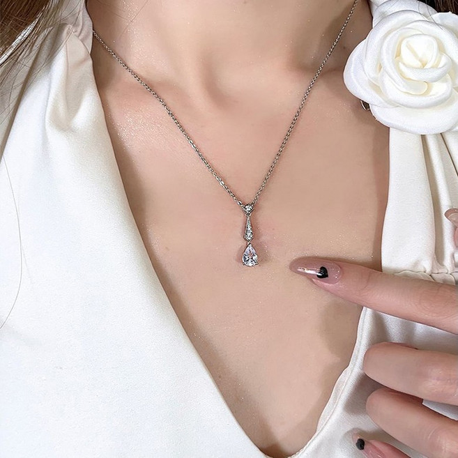 여자목걸이 여성데일리목걸이 펜던트 쇄골목걸이 물방울 체인목걸이