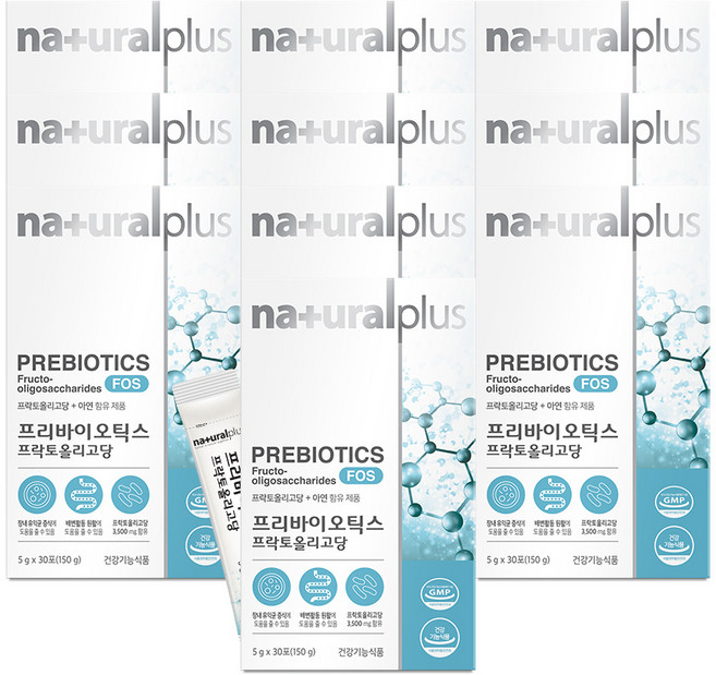 내츄럴플러스 프리바이오틱스 프락토올리고당 FOS, 10박스, 150g