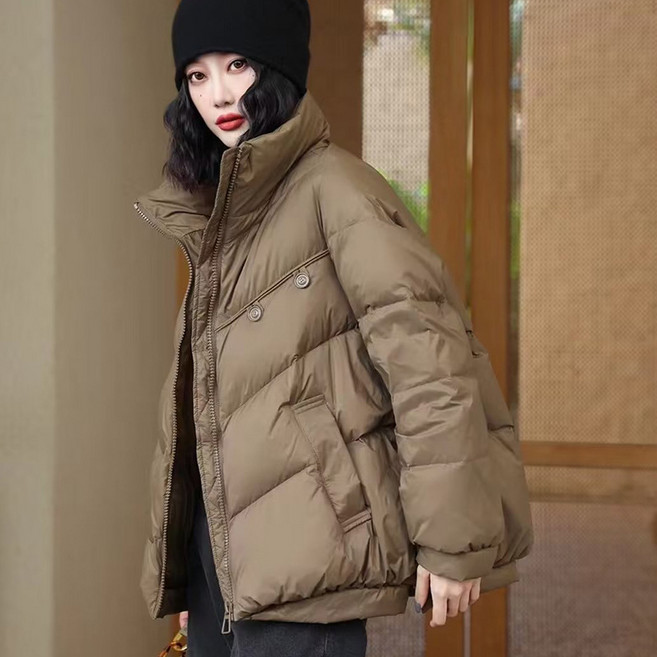 겨울 오리털 여성용 보온 빅사이즈 패딩 데일리 프리미엄 오버핏 방한 패딩 코트