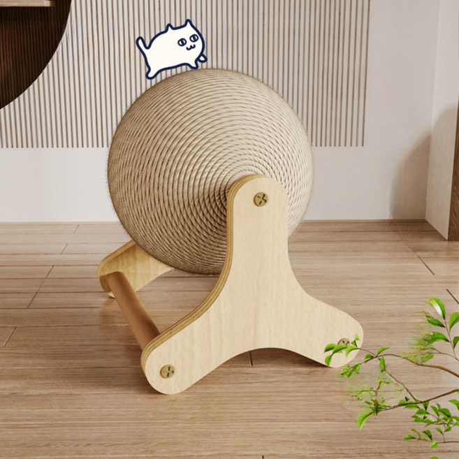 묘한상점 롤링 볼 스크래쳐 고양이 장난감 공굴리기 캣휠, 1개, 풍차