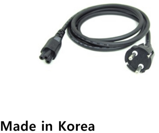 [국산] 3구 전원 케이블 (1m) 노트북 아답터 파워코드, 1개