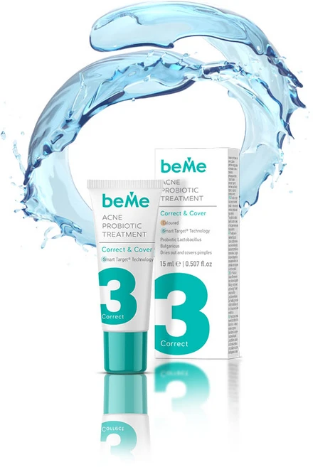 beMe [1+1 행사] 비메 코렉트 & 커버 프로바이오틱스 유산균 여드름 화장품 트러블 피부 모공관리 피지제거 여드름커버 2개, 15ml - 쿠팡