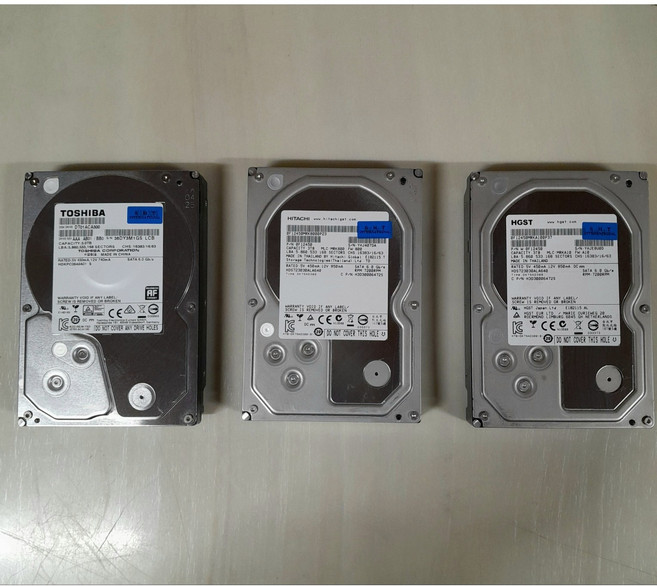중고하드 SATA HDD 3TB 4TB 3.5인치 데스크탑용(브랜드랜덤발송)
