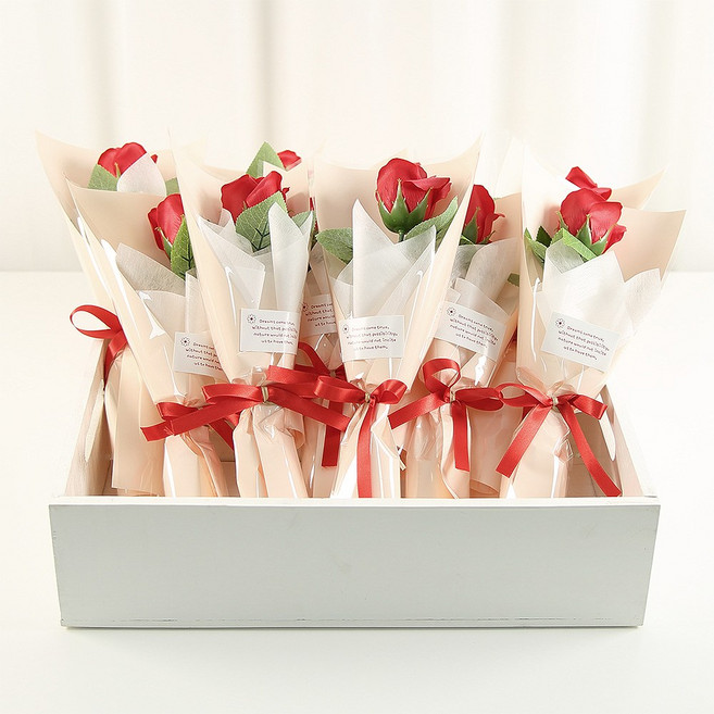 한송이 꽃다발 10다발, 10개, 레드