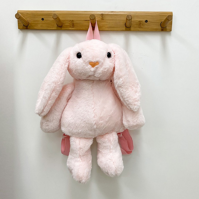 근이몰 귀여운 토끼 인형 백팩 봉제 인형 가방 캐릭터 배낭