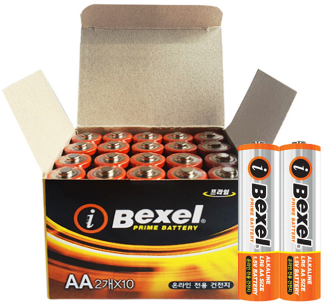 벡셀 알카라인 건전지 AA 2입 (벌크), 10개, 2개입