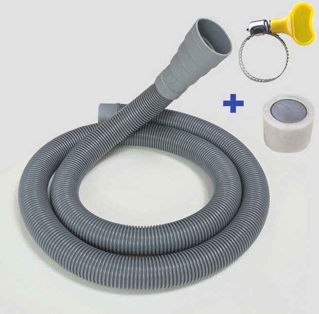 옐스 세탁기 배수호스 실리콘 연결 세트, 1세트, s 1.5M