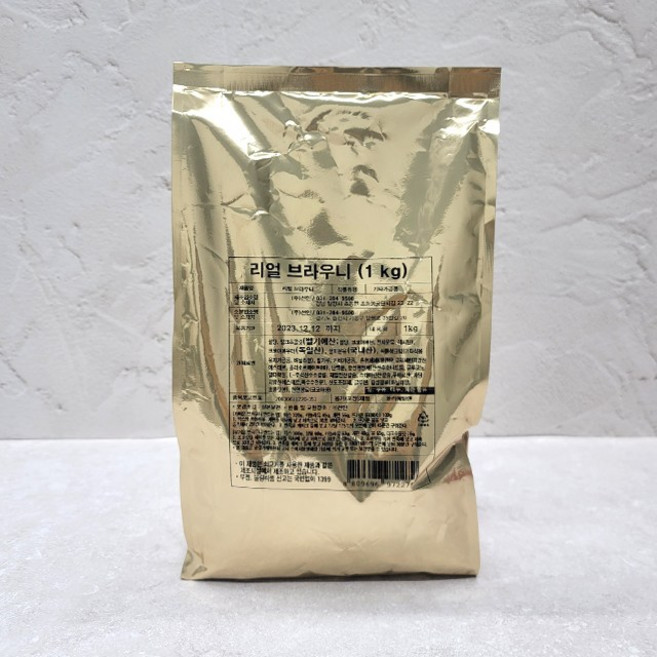 리얼 브라우니 믹스 (1kg) 초코 빵 케이크, 1개, 1kg