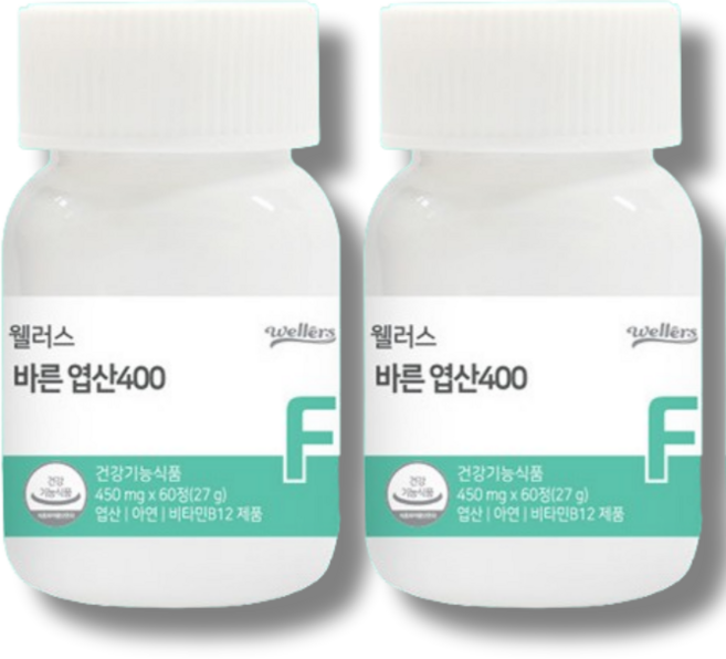 웰러스 바른 엽산400, 120정, 3개