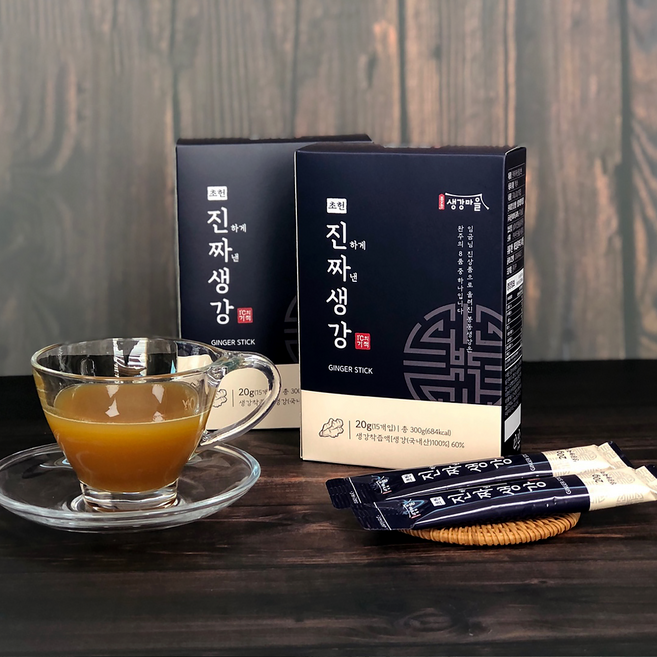 봉동생강마을 진하게 짜낸 진짜 생강진액스틱 초헌300g 생강착즙원액, 20g, 15개입, 1개