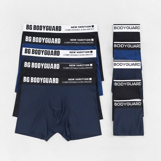 보디가드 남자 쿨메쉬 프리컷팅 드로즈 팬티 10종세트