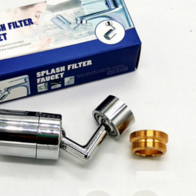 RERI 세면대 수도꼭지 스마트 연장탭 720도 회전식 4중 필터 워터탭 조립용 스패너 증정, 1개