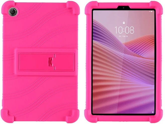 Funda Lenovo Tab One 케이스 8.7 TB305FU 소프트 실리콘 휴대용 킥 스탠드 충격 방지 타블렛 K9 ZAF20010J, 01 Lenovo Tab K9, 09 Pink