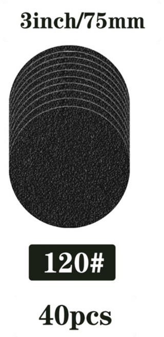 샌드페이퍼 종이사포 3인치 습식 건식 샌딩 디스크 후크 루프 75mm 실리콘 카바이드 샌더 80grit-5000grit, [16] 120grit