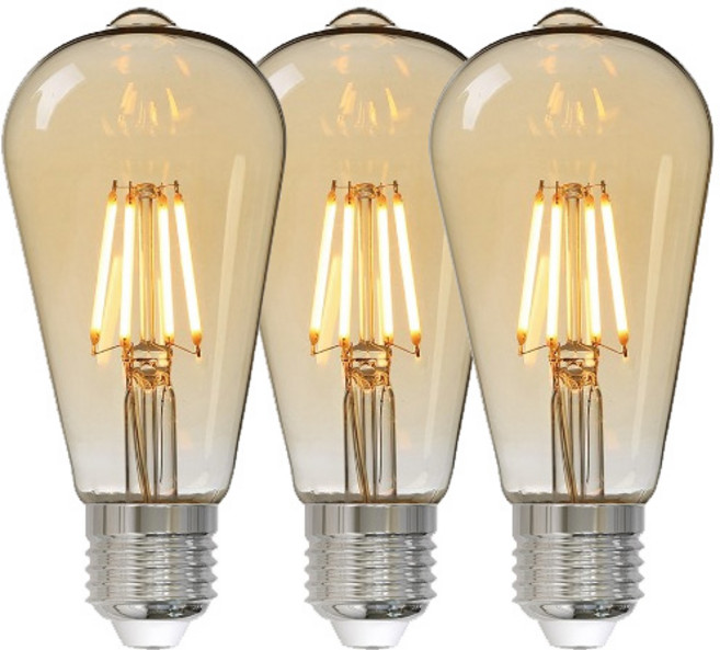 더쎈 LED 에디슨전구 디밍 ST64 4W 인테리어조명 세트, 전구색, 10개