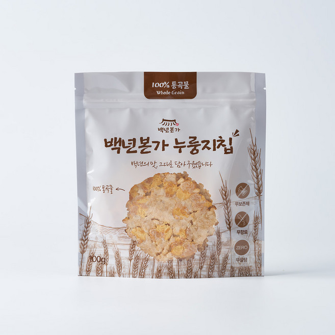 백년본가 국내산 1mm 햇쌀 건강간식 현미 귀리 곤약 누룽지칩, 9개, 100g