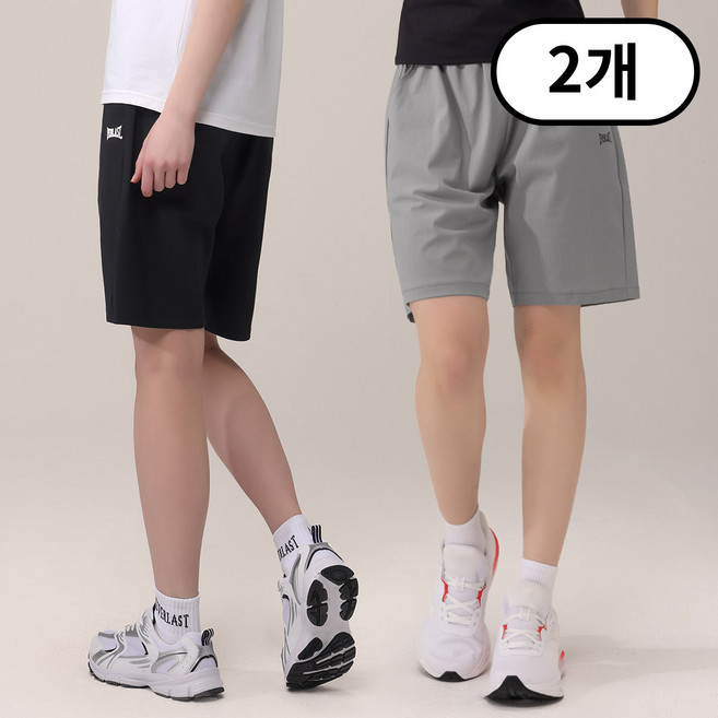 1+1 에버라스트 여성 여름 5부 반바지 스트라이프 팬츠