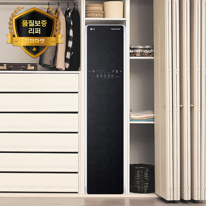 LG전자 스타일러 슬림 3벌 방문설치, S3BF, 린넨블랙