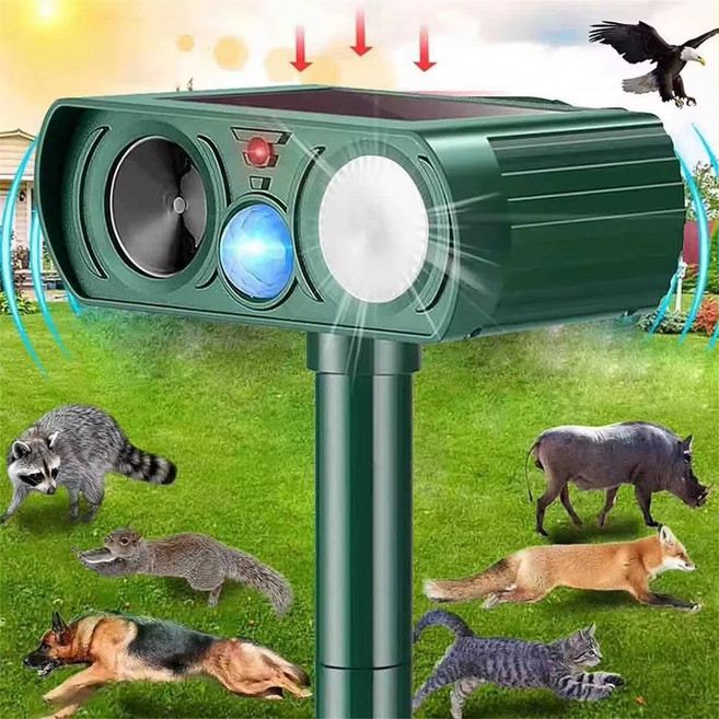 21세기트랜드 솔라팡 태양광 초음파 LED 야생 동물 퇴치기, 1개