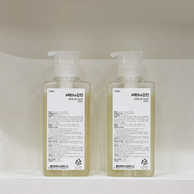 4배더감탄 초고농축 1종 주방세제, 2개, 450ml - 쿠팡