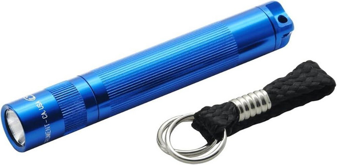 Maglite 솔리테어 백열등 1-Cell AAA 손전등 선물 상자 실버, Blue