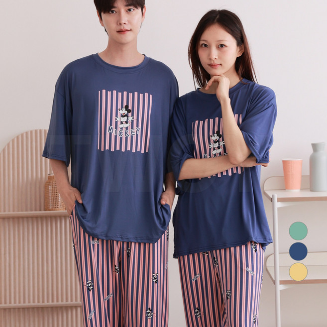 투와이 디즈니 패밀리 성인 아동 반팔 파자마 DH422