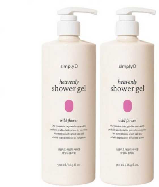 심플리오 헤븐리 샤워젤 500ml 2개 와일드플라워