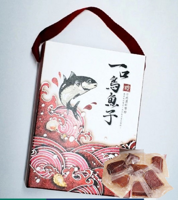 一口烏魚子 嚴選台灣新鮮烏魚卵 野生頂級厚切烏魚子 口感綿密回甘 台灣伴手禮盒, 95g, 2個