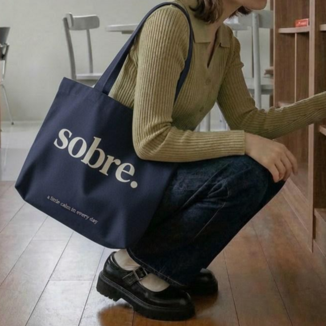소브레 지퍼에코백 레터링 보부상 가방 남녀공용
