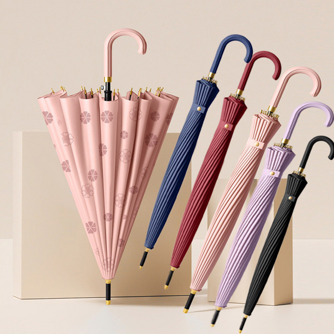 벚꽃 우산 쫓이 피는 우산 튼튼한 예쁜 24k 자동 장우산