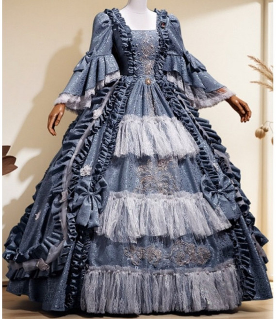 중세시대 드레스 유럽풍 원피스 여성 풍성한 파티 코스프레