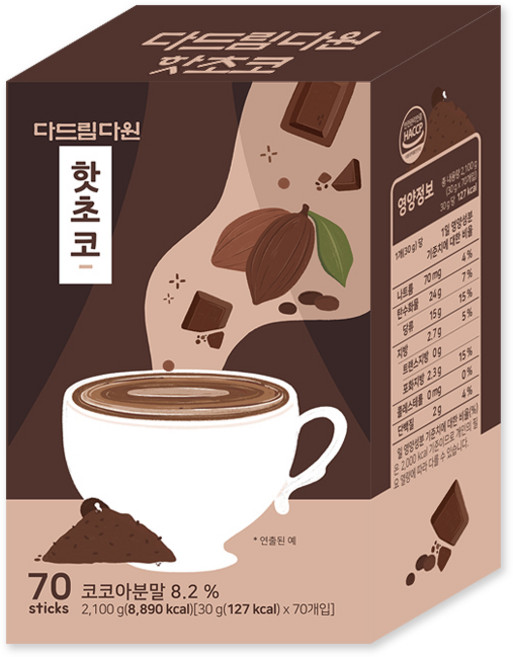 고향 핫초코, 1개, 70개입, 30g