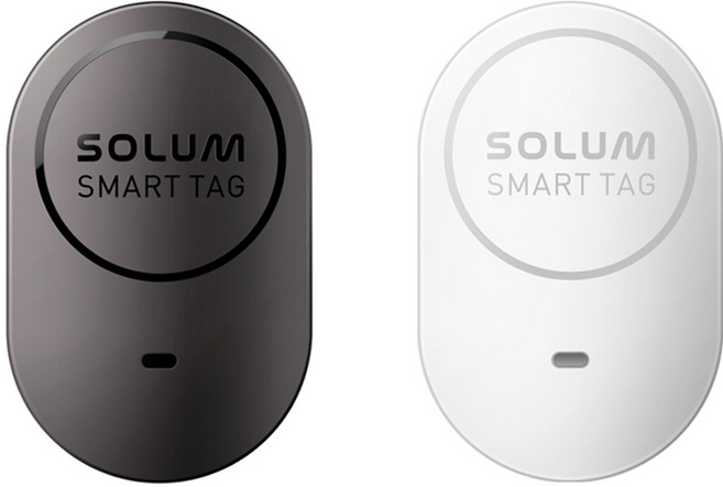 솔루엠 분실방지 위치 추적 스마트태그 갤럭시 연동 미아방지 반려견 반려묘 지갑차키 가방, 화이트, 1개