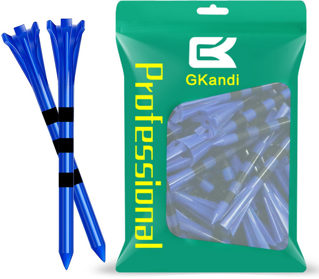 지칸디 플라이 롱티 눈금표시 플라스틱 골프티 티꽂이 30p, 블루, 1세트