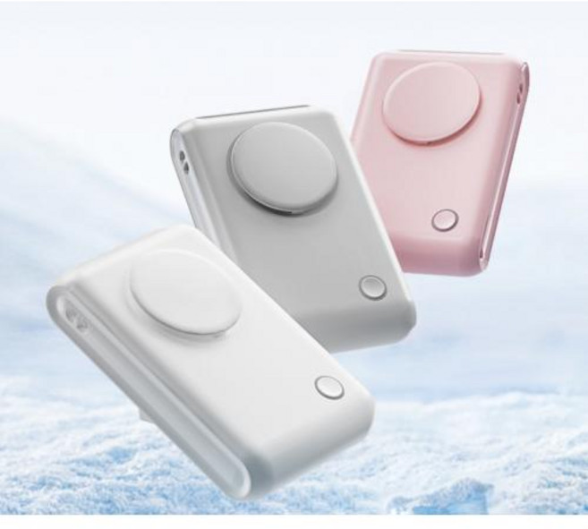 바디팬 클립팬 허리 선풍기 몸 옷속 무선 목걸이 캠핑 야구장 등풍기 휴대용, 그레이