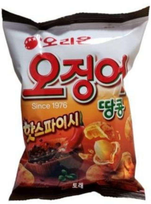 오리온 오징어땅콩 핫스파이시, 1개, 90g
