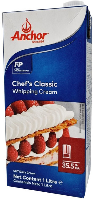 이홈베이킹 앵커 쉐프스 휘핑크림 1L - 소비기한2025년08월04일까지 - 아이스박스 별도구매제품, 1개