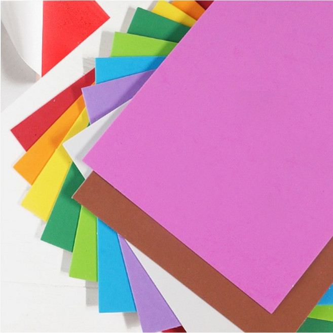 핸디몰 EVA폼 일반원단(접착)폼글리터(10장)단색/혼합색, 노랑