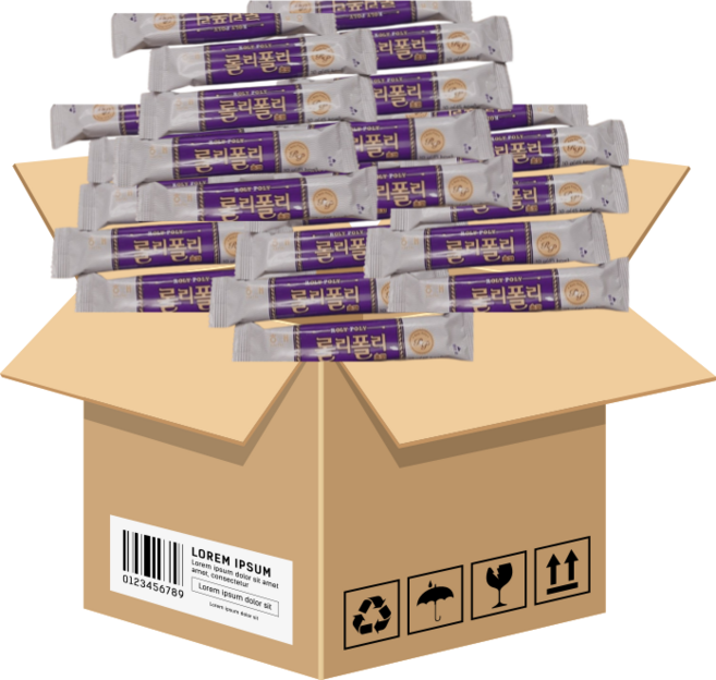 해태제과 롤리폴리 초코 과자 (개별포장), 95개, 10g