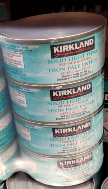 코스트코 커클랜드 참치캔 가다랑어, 184g, 4개