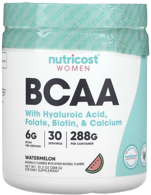Nutricost 여성 히알루론산 엽산 비오틴 칼슘 BCAA 함유 수박 288g(10.2oz), Nutricost여성히알루론산엽산비오틴칼슘BCAA함유수, 288g, 1개 - 쿠팡