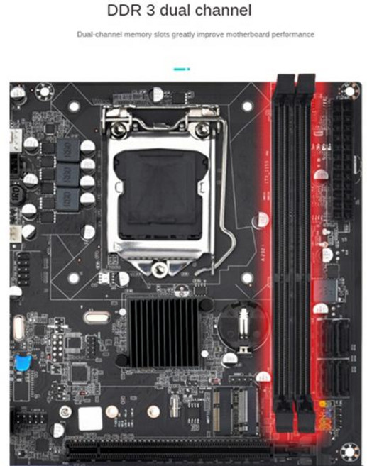 ITX H61 데스크탑 마더보드 I3-3240 1X DDR3 1600MHz 4G RAM CPU LG 호환A 1155 최대 16GB RAM 슬롯 지원 100M 네트워크 카드, 01 마더 보드, 1개