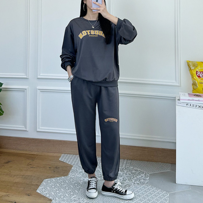 마이쏭 빅사이즈 운동복 오버핏 휴스턴레터링트레이닝세트