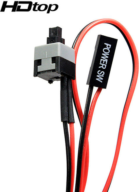 HDTOP PC 전원 리셋 파워 스위치 케이블 1M HT-I07, 1개