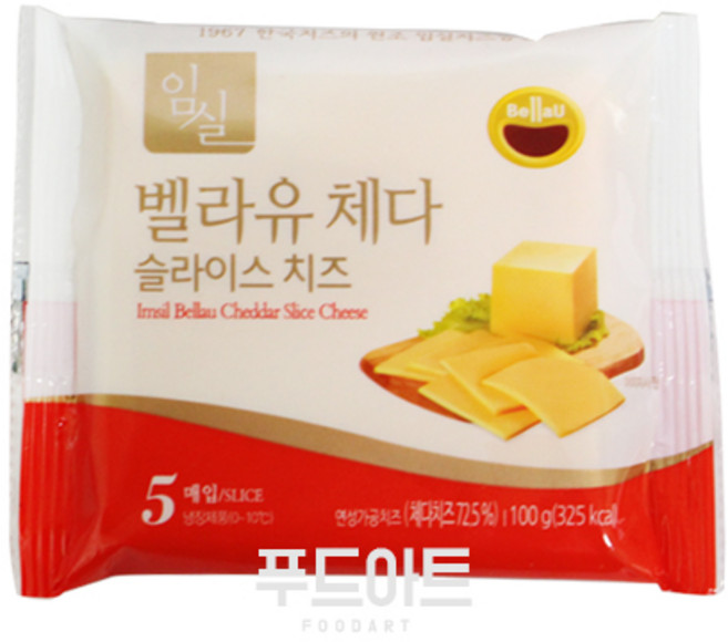 임실치즈 임실벨라유체다슬라이스치즈(20g5장) 신선포장무료 가온치즈, 100g, 1개