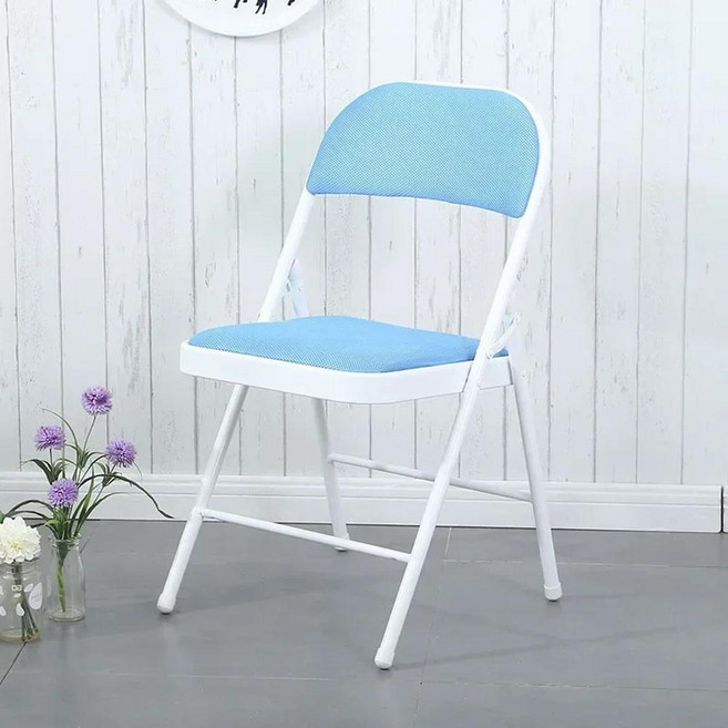 캠핑 및 야외용 접이식 스틸 의자 공간 절약형 견고한 구조 해변 의자 휴대용 좌석 블랙, 15)Plate Thickening, 1개