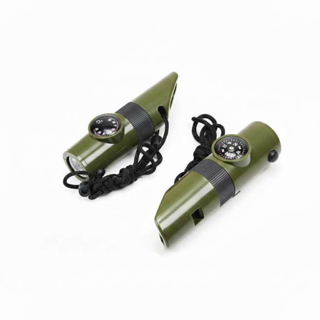다용도 생존 키트 7가지 기능 호루라기 나침반 돋보기 등산용품, 1개, E다용도후레쉬(7가지기능)